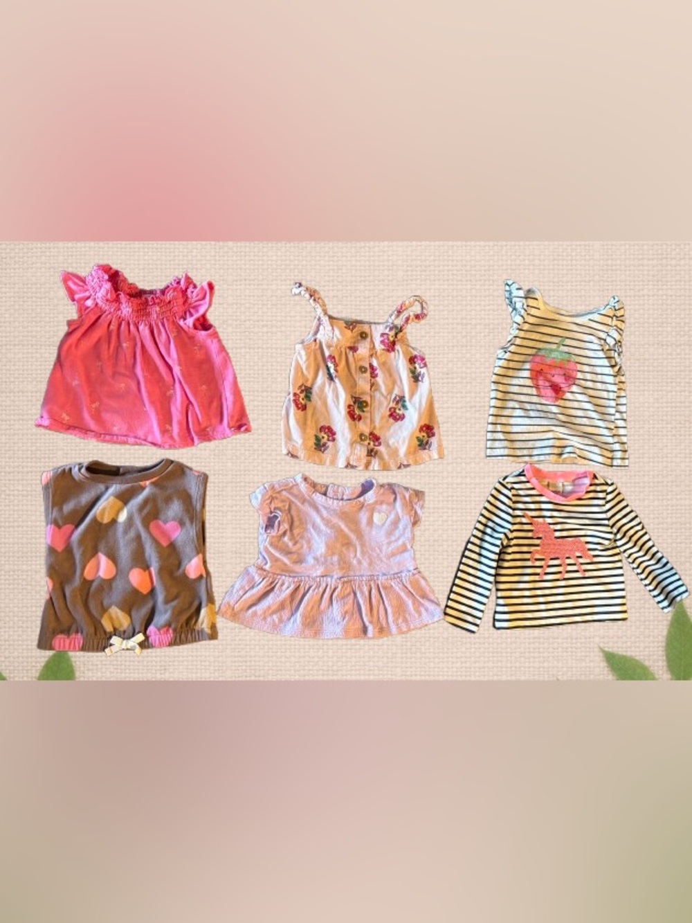 Baby Girl Clothing Bundle – 6 Pieces – Carter’s & OshKosh – 3–6M
